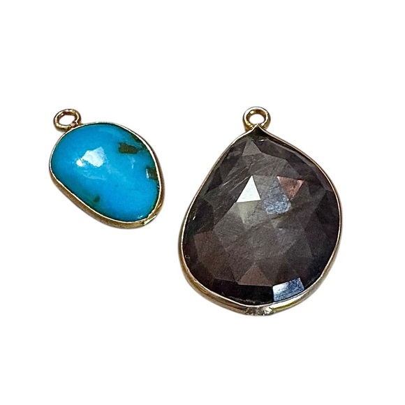 Charm Bundle—Turquoise & Faceted Labradorite Charms - Picture 1 of 9